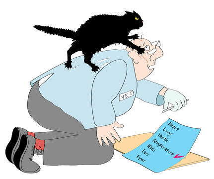 Anxious Kitty at Vet Linda Braucht (b.20th C. American) Computer graphics