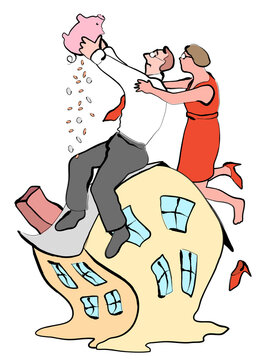 Real Estate Woes 2, Linda Braucht, (b.20th C./American), Computer graphics