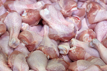 Chicken legs, chicken legs background. Close-up