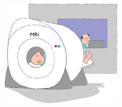 MRI scan, illustration