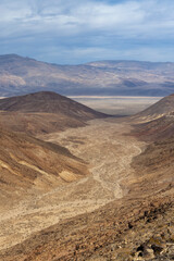 Fototapeta na wymiar Scenic valley from Father Crowley overlook in Death Valley national park, California.