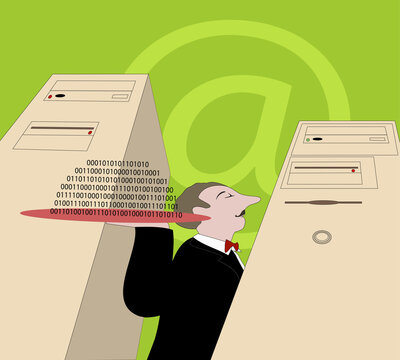 The Data Server 2004 Linda Braucht (20th C. American) Computer graphics