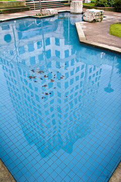 Building Reflecting Pool Of Water