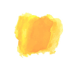 Colorful digital watercolor spot on isolated white background. Colored aquarelle sample. Hand drawn watercolour splotch