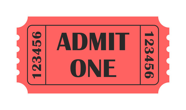 Retro ticket. Vintage. Old style. Classic vintage retro ticket for movies parties, cinema, theatre, circus and other events.