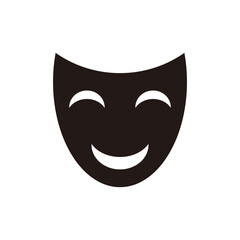 Theater face mask icon vector