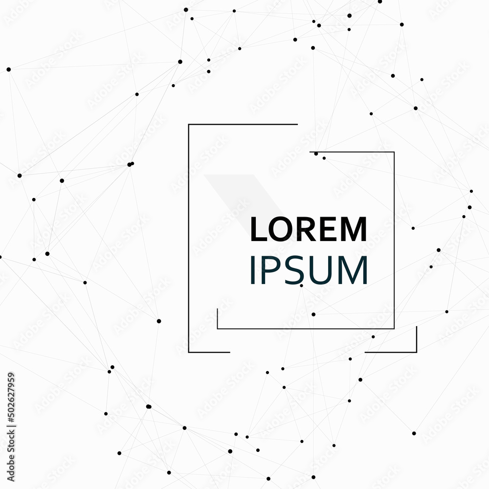 Poster Vector connect lines and dots. Cover template for technology. Abstract background
