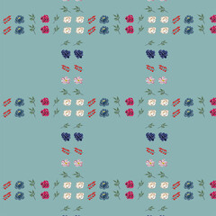 Flowers, leaves, plants. Drawing on a transparent background. Choose your own background color. Pattern, desktop wallpaper, pattern on fabric, background. Vector pattern.