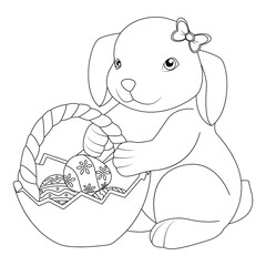Cute Happy Easter Coloring Pages