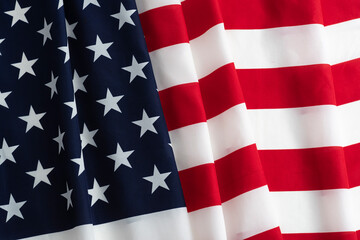 Fototapeta na wymiar Wavy United States of America flag