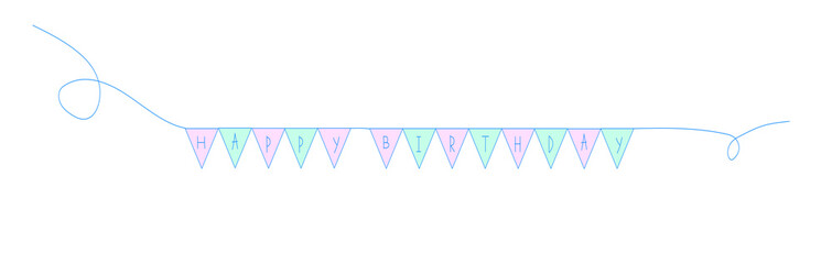Happy birthday banner. Vector illustration. Eps 10