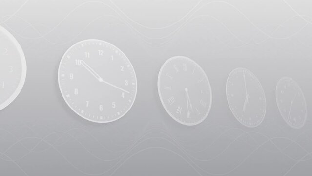 Time flow images with analog clock Background.