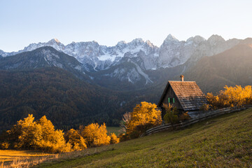 Fototapeta na wymiar autumn landscape in mountains