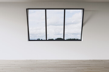 Illustration 3D rendering large luxury modern bright interiors Living room mockup computer digitally generated image