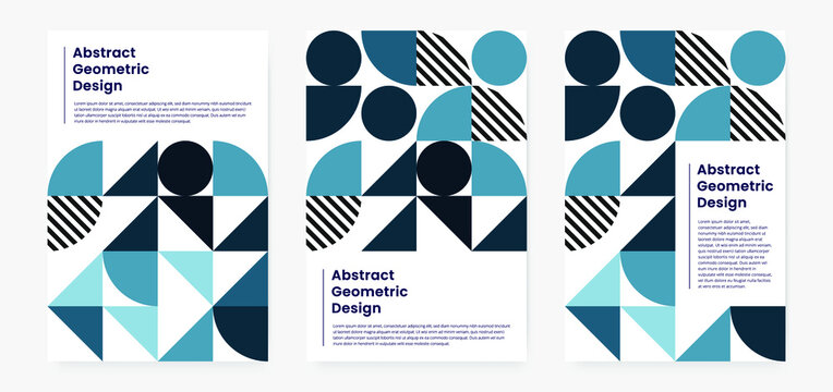 Geometric minimalistic artwork cover with shapes and figures. Abstract pattern design style for cover, web banner, landing page, business presentation, branding, packaging, wallpaper	