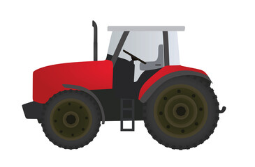 Agricultural farmers tractor. vector illustration