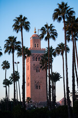 Marrakesh, Morocco - May 01,2022: The architecture of the old Medina district of Marrakech.