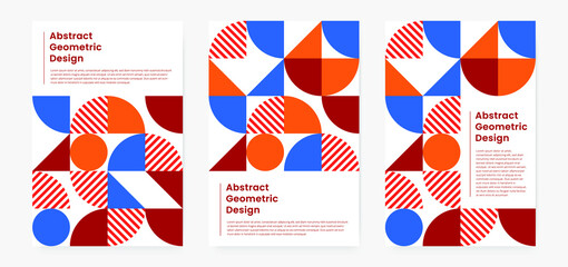 Geometric minimalistic artwork cover with shapes and figures. Abstract pattern design style for cover, web banner, landing page, business presentation, branding, packaging, wallpaper	