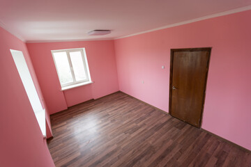 empty pink room interior for design and decoration