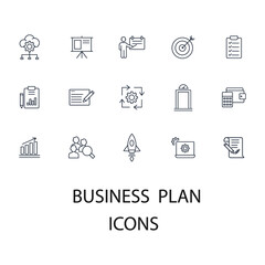 business plan icons set . business plan pack symbol vector elements for infographic web