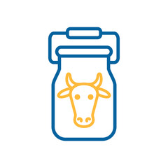 Can container for milk vector flat icon