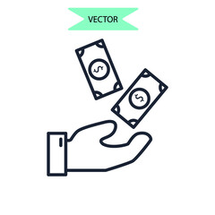 financing icons  symbol vector elements for infographic web