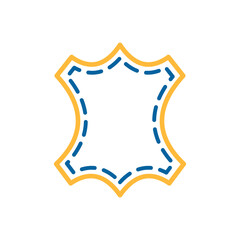 Leather vector flat icon. Farm animal sign