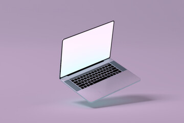 Laptop mockup on white background