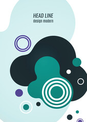 Fluid, circle. Geometric abstract background, design template for business or technology presentations, internet posters or web brochure covers. Vector