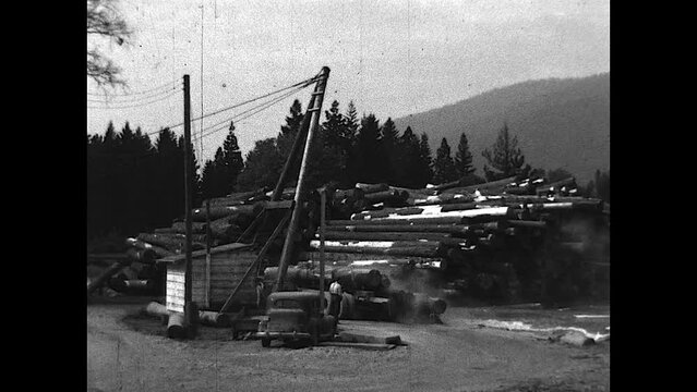 Klamath Falls 1950 - Logging and timber harvesting  
