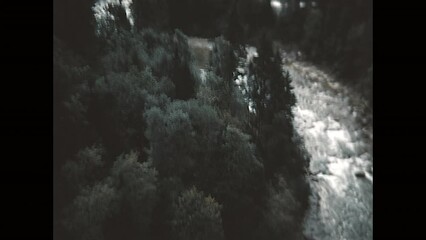Lech River Germany 1948 - Flowing waters of the Lech River in Bavaria, Germany  