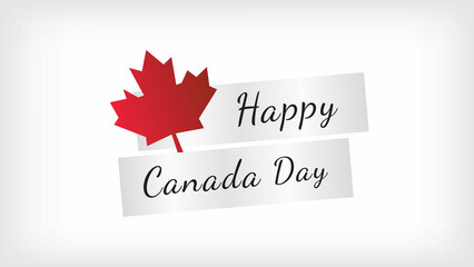 Fototapeta na wymiar Happy Canada day, Canada victory, independence day, Canada flag, celebration maple leaf icon, fete du canada background, poster, sale banner greeting card illustration