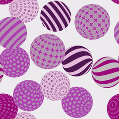 Retro 3d illustration of abstract balls, great design for any purpose. Modern poster for cover design. Vector seamless technology background. Background wall design.