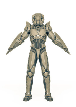 man in an armored nano tech suit