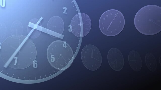 Time flow images with analog clock Background.