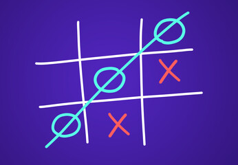 Tic Tac Toe Game | Childhood School Game 
