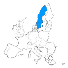 Shape of Europe and Sweden.