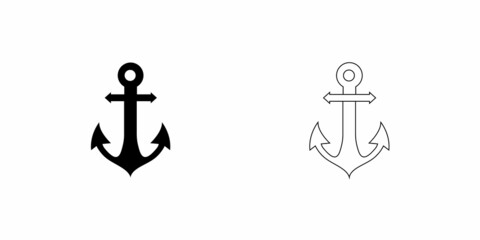 Anchors icon on white background.  © PicMag