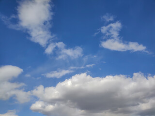 Cloudy sky background image. white clouds and blue sky