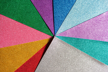 Colored backgrounds, colored backgrounds formed with EVAs with glitter, selective focus.