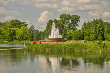 Fototapeta na wymiar Family recreation park in Dubna. Russia