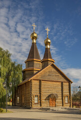 Wooden chapel in name of New Martyrs and Confessors in Bryansk. Russia