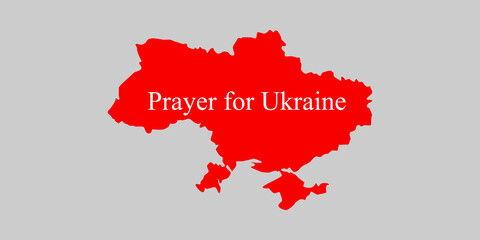 Map of Ukraine prayer for Ukraine vector illustration
