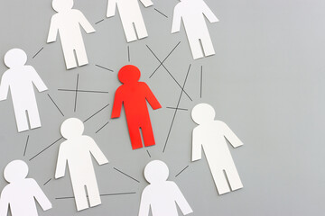business concept image of people figures, human resources and management concept