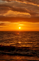 sunset at baltic sea vibrant scenery