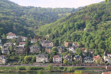 Fototapeta na wymiar Heidelberg | Viewed from the Theodor-Heuss-Bridge