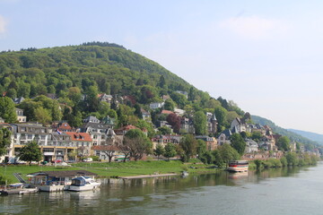 Fototapeta na wymiar Heidelberg | Viewed from the Theodor-Heuss-Bridge