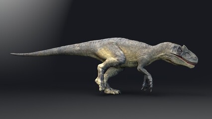 Allosaurus dinosaur of background. 3d rendering