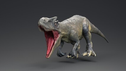 Allosaurus dinosaur of background. 3d rendering