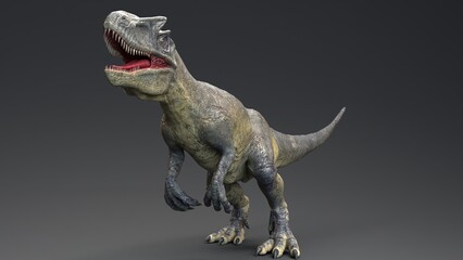 Allosaurus dinosaur of background. 3d rendering